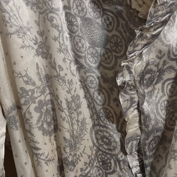 Vintage Oscar De La Renta Pink Label Women Belted Bath Robe Size Medium - Picture 4 of 16